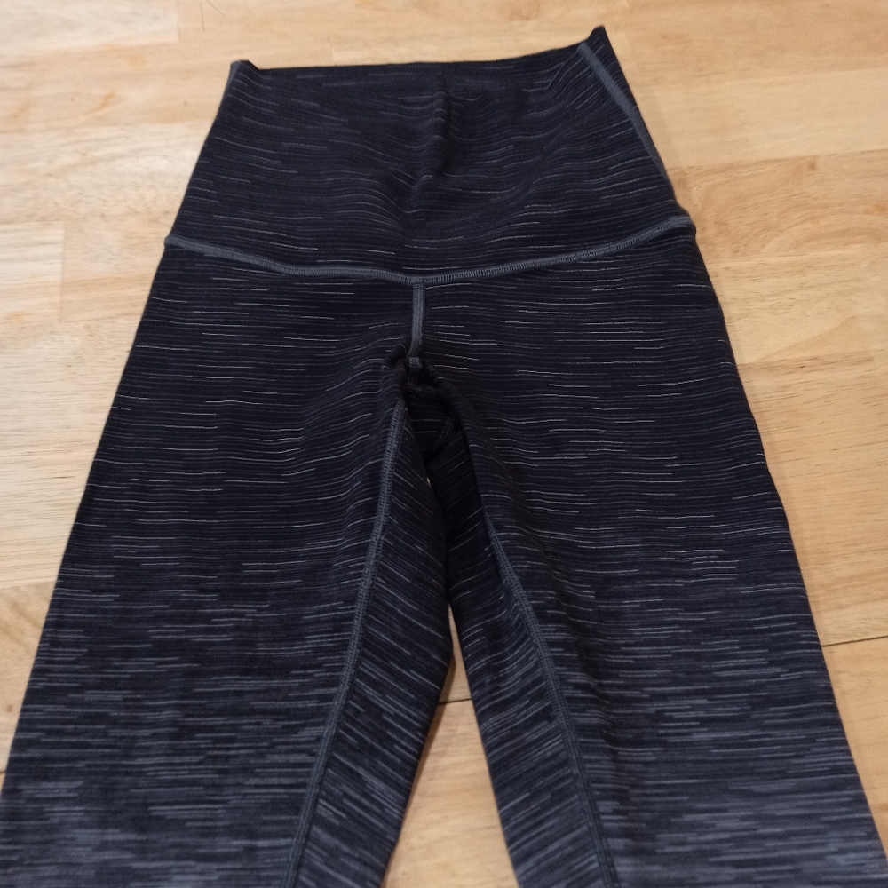 Lululemon Leggings Womens 4 Black Gray Wunder Under Ombre Melange 32" Hi Rise - Picture 7 of 15
